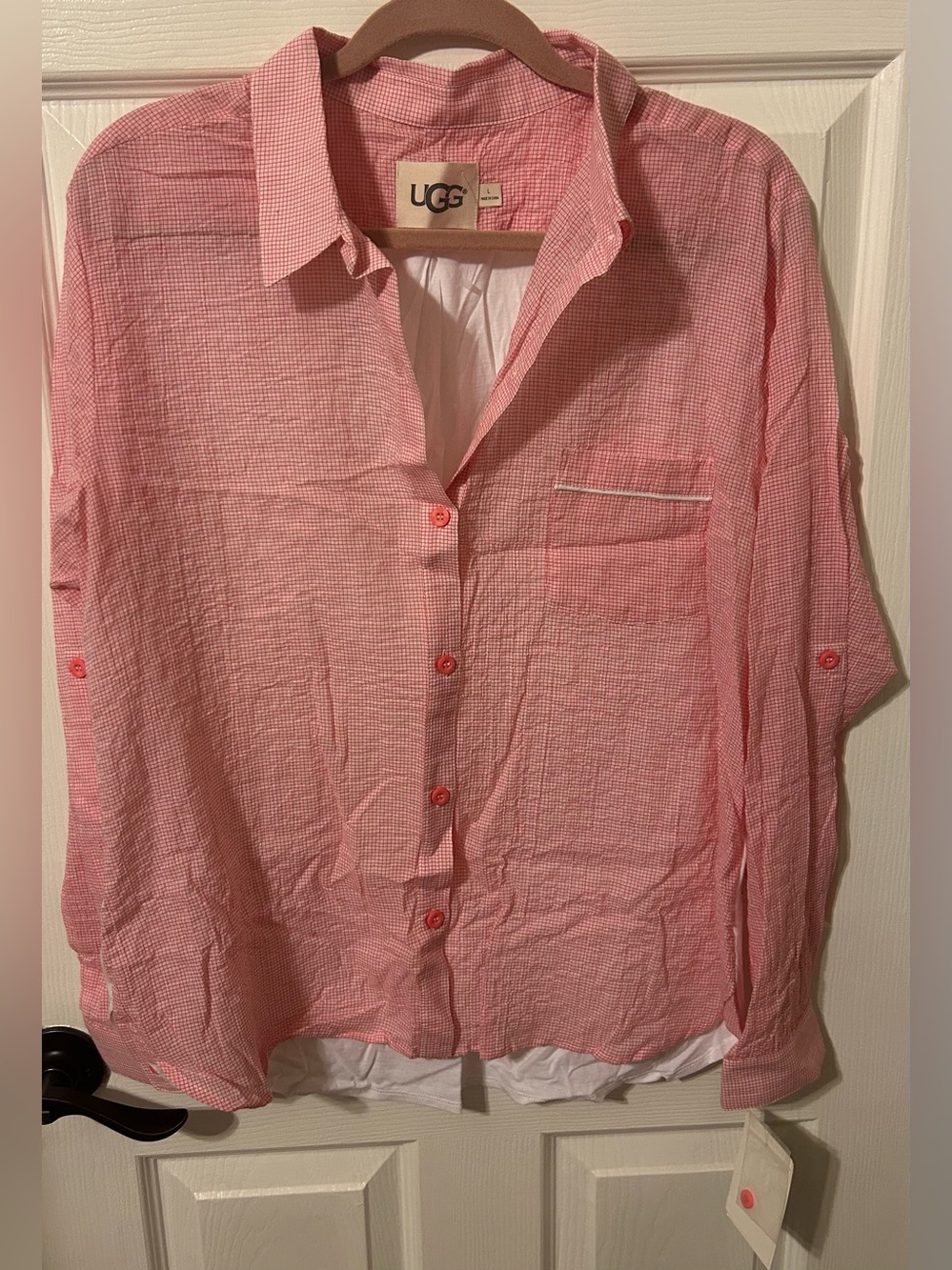 UGG W Maisie Gingham Long-sleeve Sleepwear L